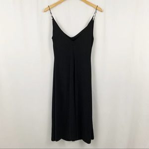 Ralph Lauren Black Gown with Beaded Straps M